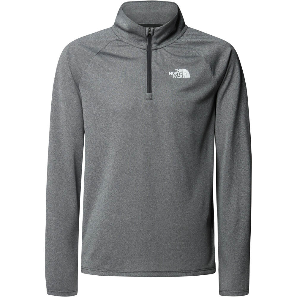 The North Face camiseta montaña manga larga niño TEEN NEVER STOP 1/4 ZIP vista detalle