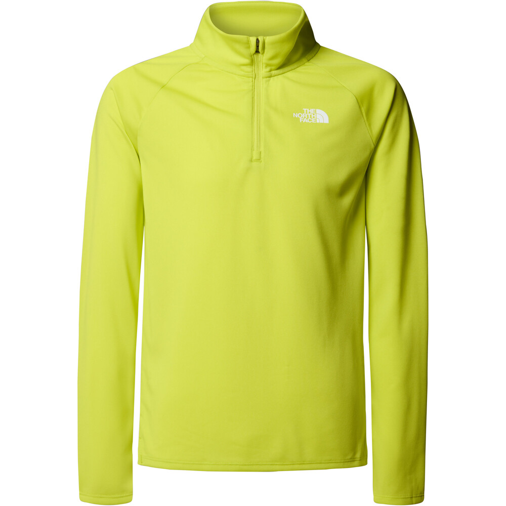 The North Face camiseta montaña manga larga niño TEEN NEVER STOP 1/4 ZIP vista detalle