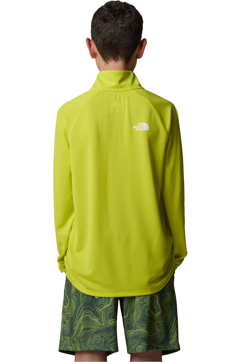 The North Face camiseta montaña manga larga niño TEEN NEVER STOP 1/4 ZIP vista trasera