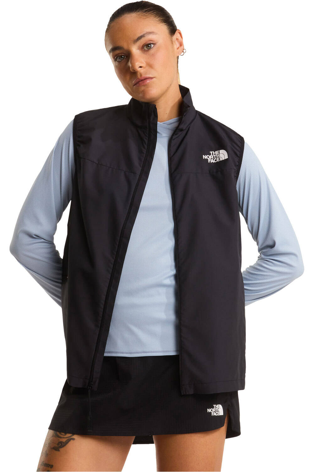 The North Face chaleco outdoor mujer W FONTANALES WIND VEST vista detalle