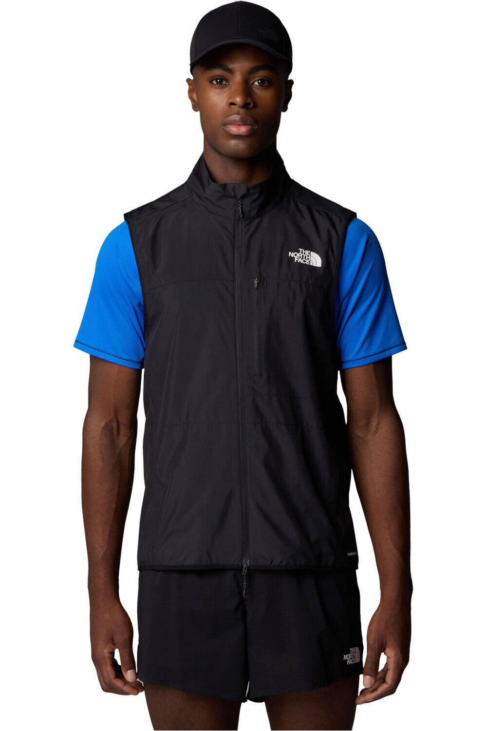 The North Face chaleco polar hombre M HIGHER RUN WIND VEST vista frontal