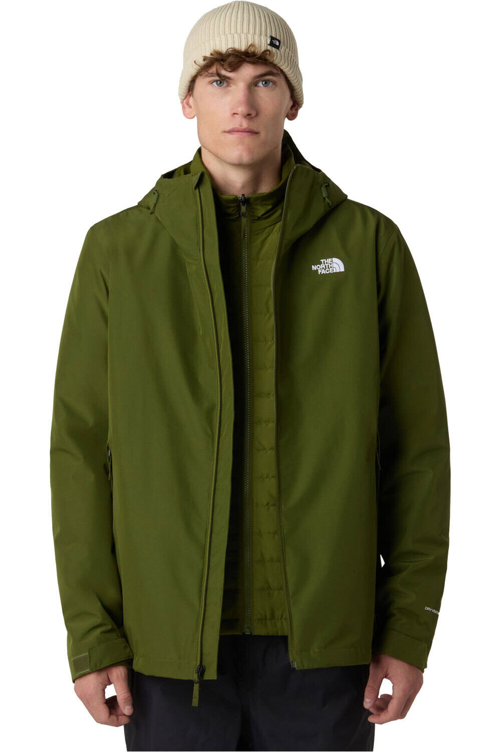 The North Face chaqueta impermeable insulada hombre M CARTO MONO TRICLIMATE HOODED JACKET vista frontal