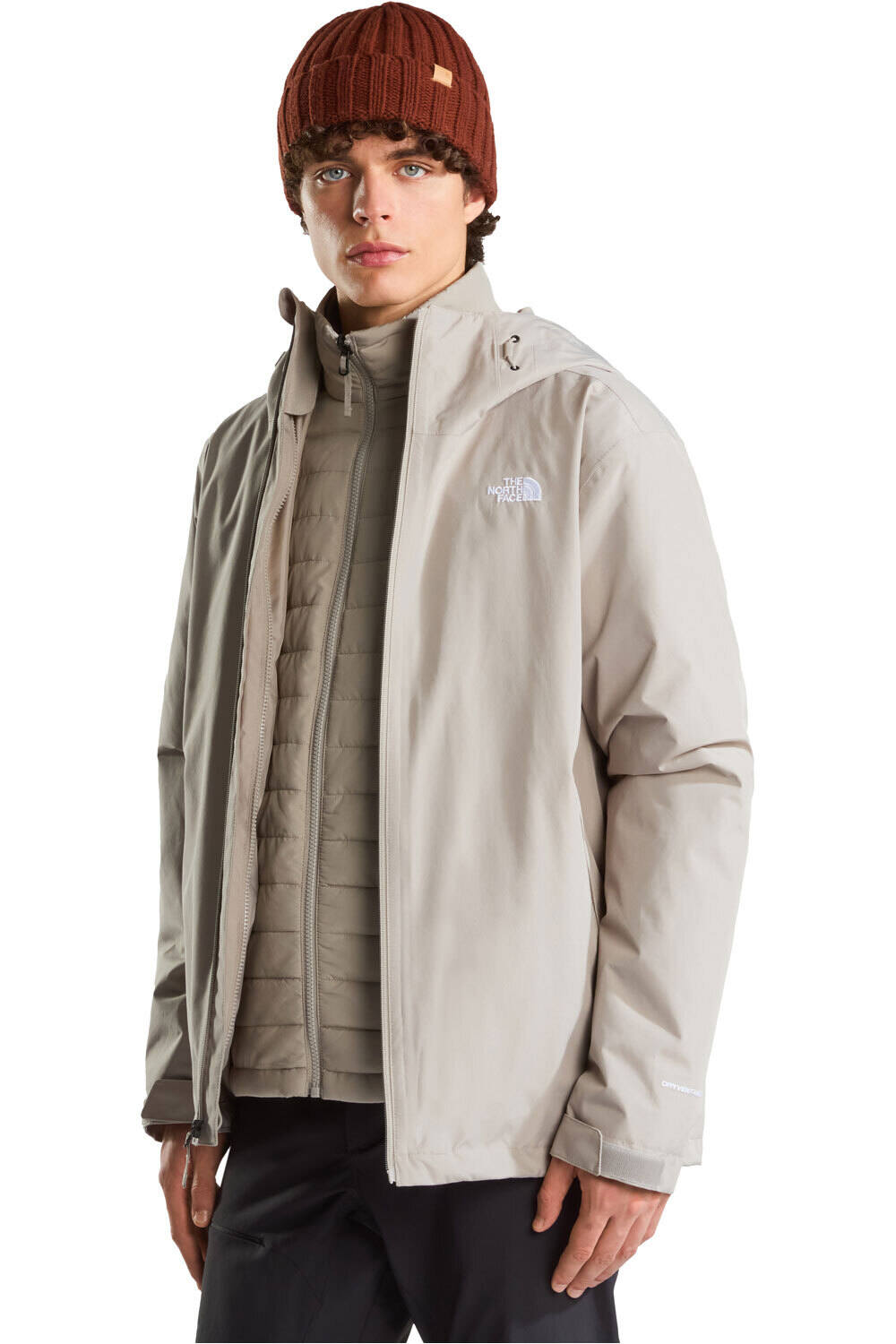 The North Face chaqueta impermeable insulada hombre M CARTO MONO TRICLIMATE HOODED JACKET vista frontal