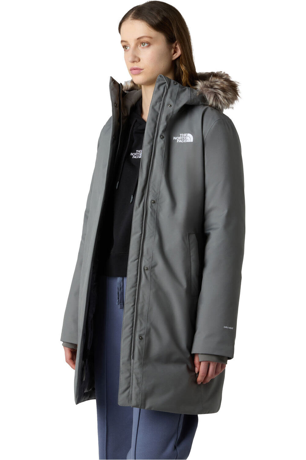 The North Face chaqueta impermeable insulada mujer W ARCTIC PARKA vista detalle