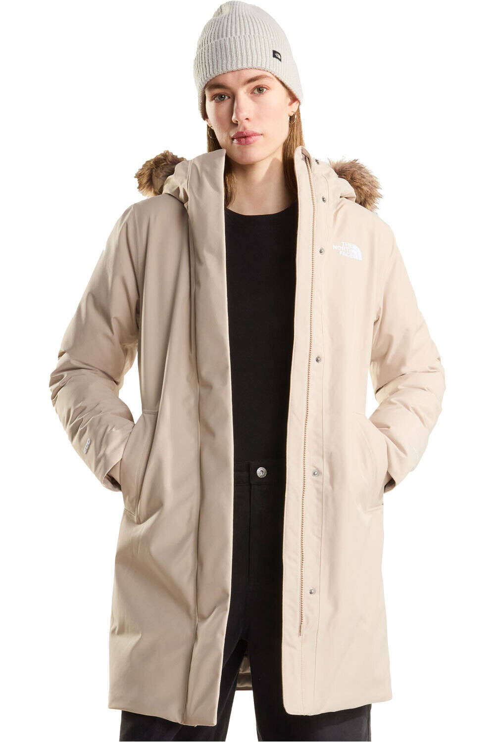 The North Face chaqueta impermeable insulada mujer W ARCTIC PARKA vista detalle