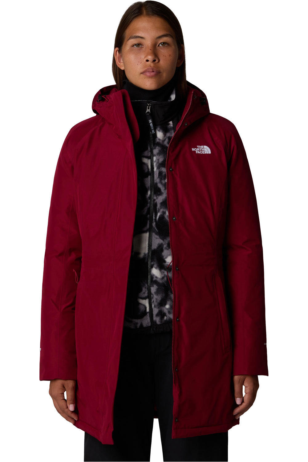 The North Face chaqueta impermeable insulada mujer W BROOKLYN PARKA vista detalle