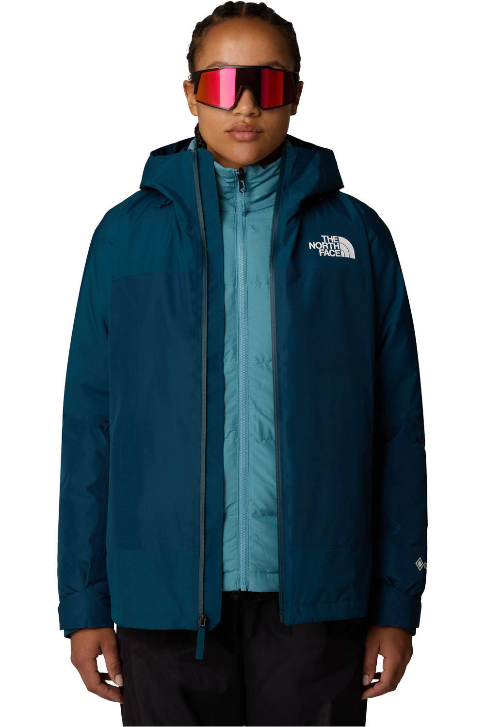 The North Face chaqueta impermeable insulada mujer W MOUNTAIN LIGHT TRICLIMATE GTX JACKET vista frontal