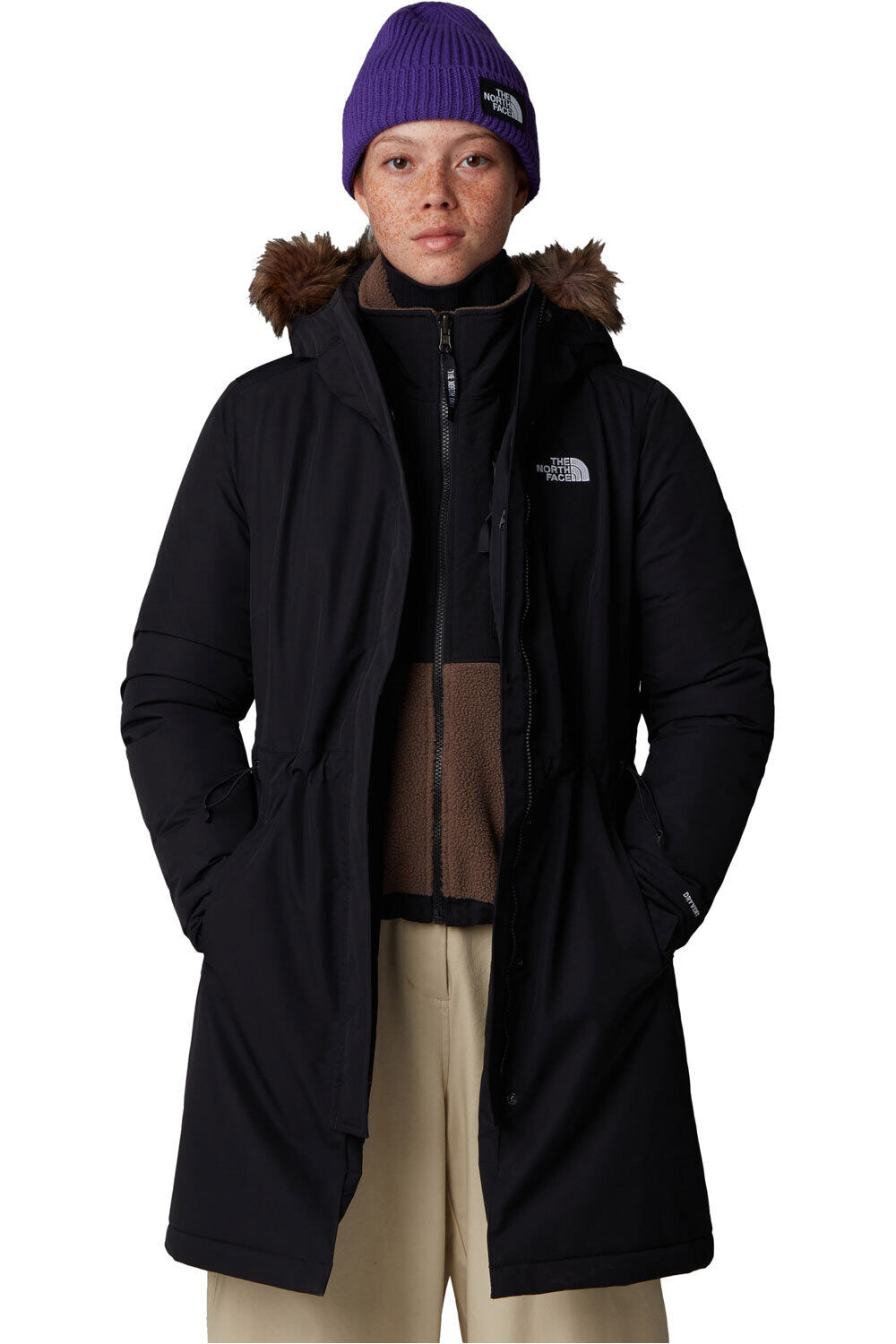 The North Face chaqueta impermeable insulada mujer W ZANECK PARKA vista detalle