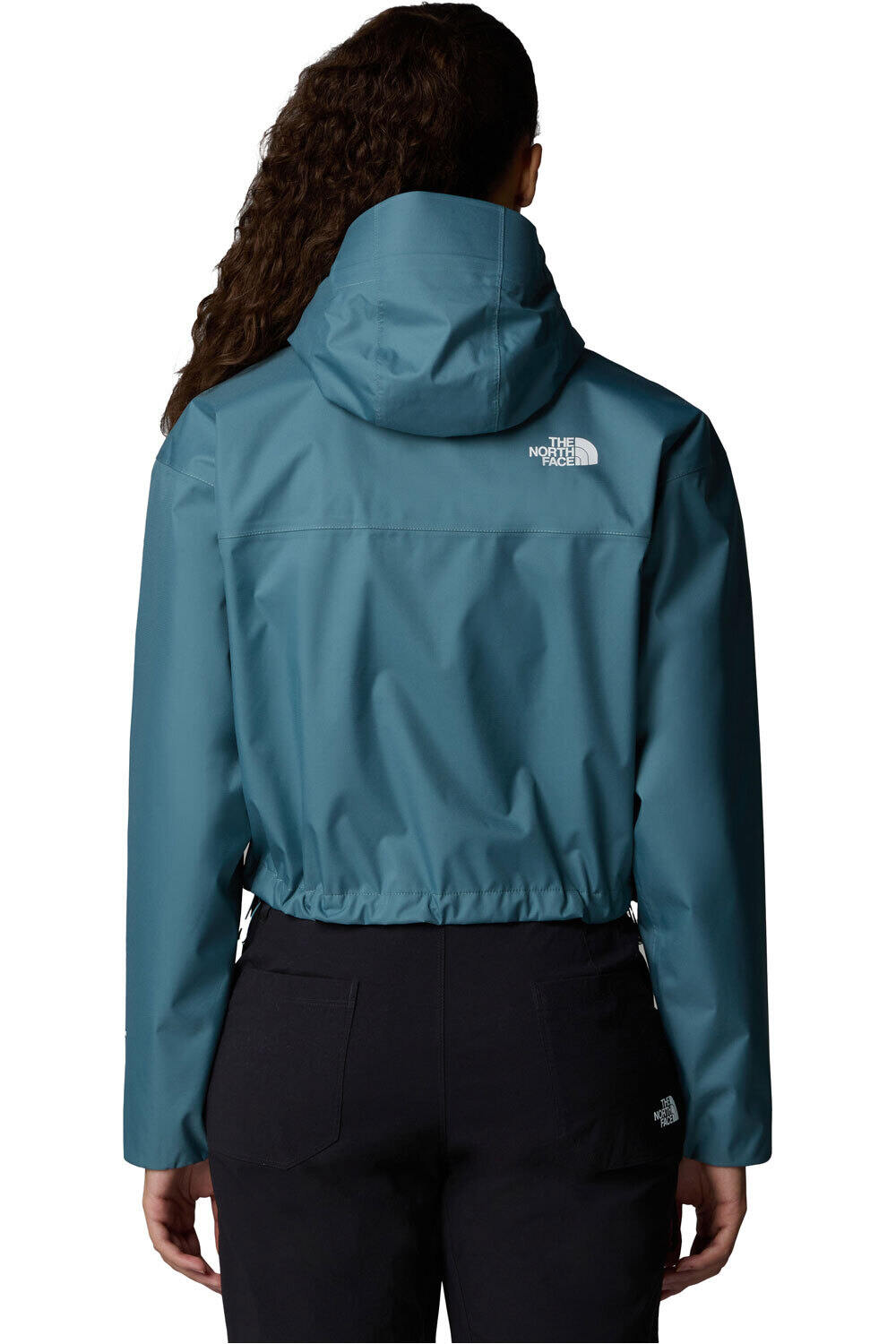 The North Face chaqueta impermeable mujer W CROPPED QUEST JACKET vista trasera