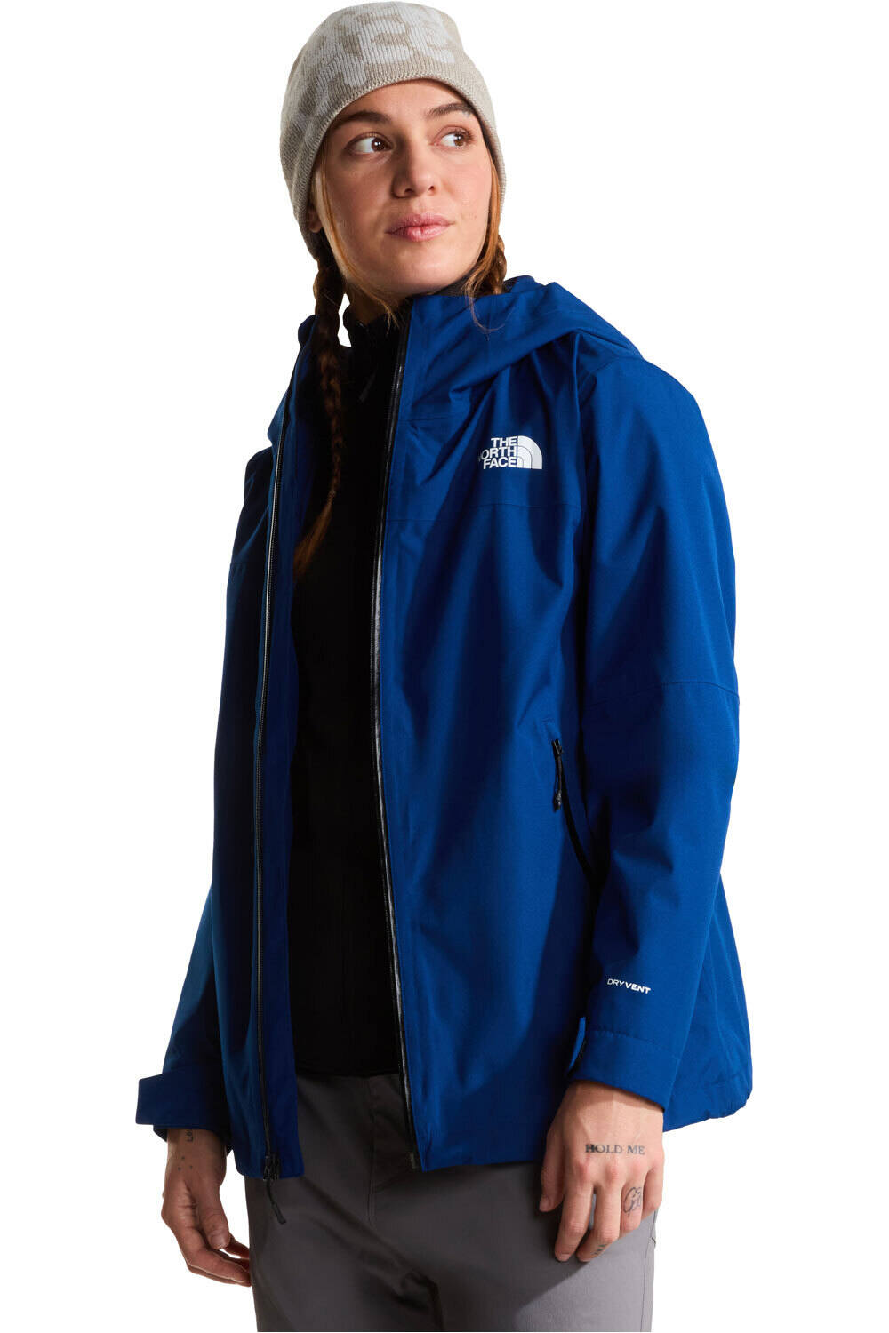 The North Face chaqueta impermeable mujer W DRYVENT ZIP-IN JACKET vista detalle