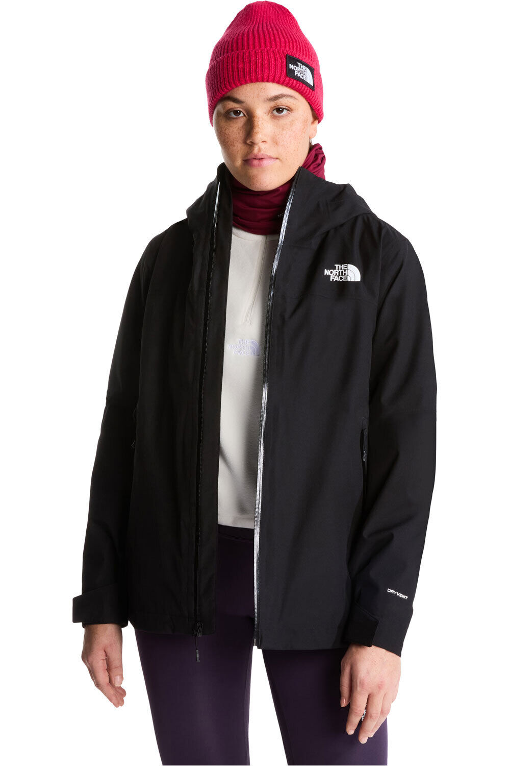 The North Face chaqueta impermeable mujer W DRYVENT ZIP-IN JACKET vista detalle