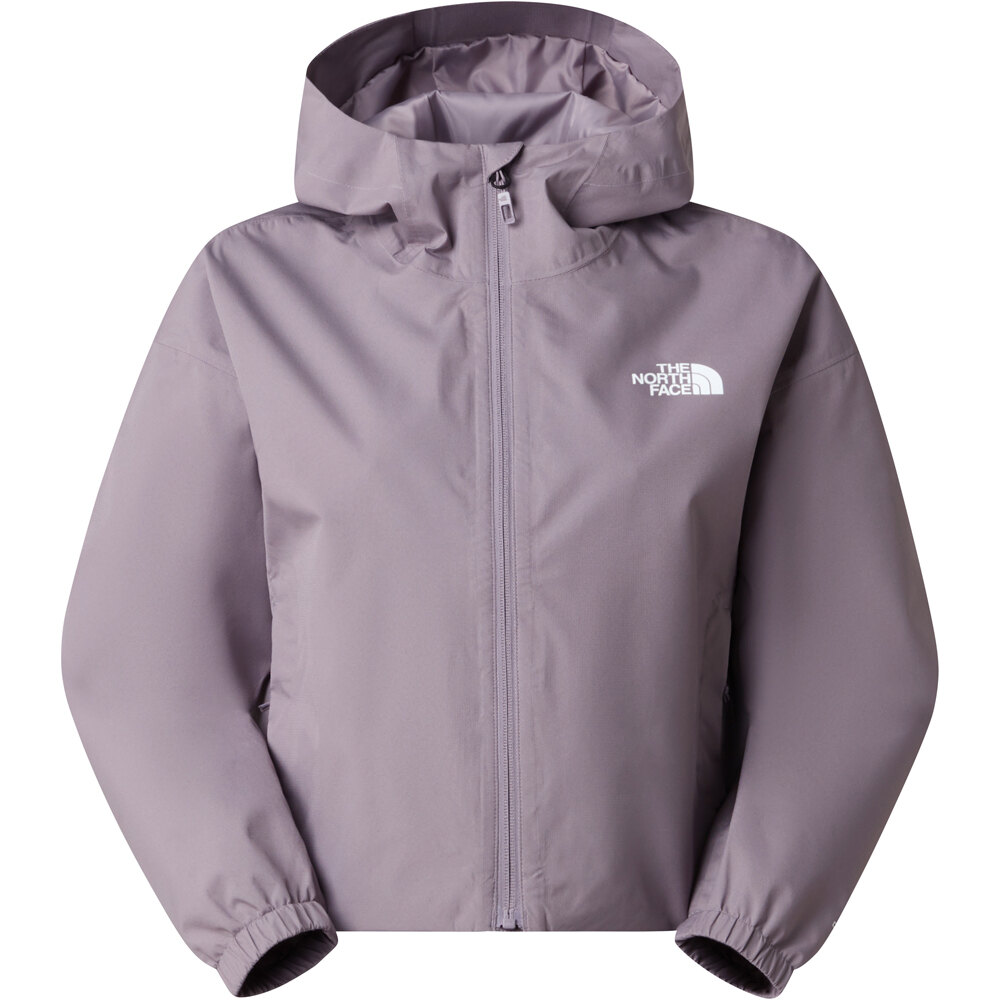 The North Face chaqueta impermeable mujer W QUEST MONO CROPPED  JACKET vista detalle