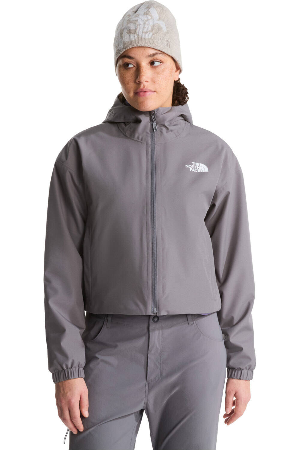 The North Face chaqueta impermeable mujer W QUEST MONO CROPPED  JACKET vista frontal
