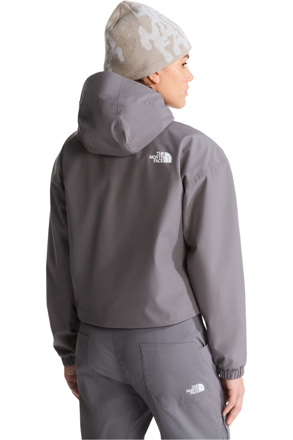 The North Face chaqueta impermeable mujer W QUEST MONO CROPPED  JACKET vista trasera