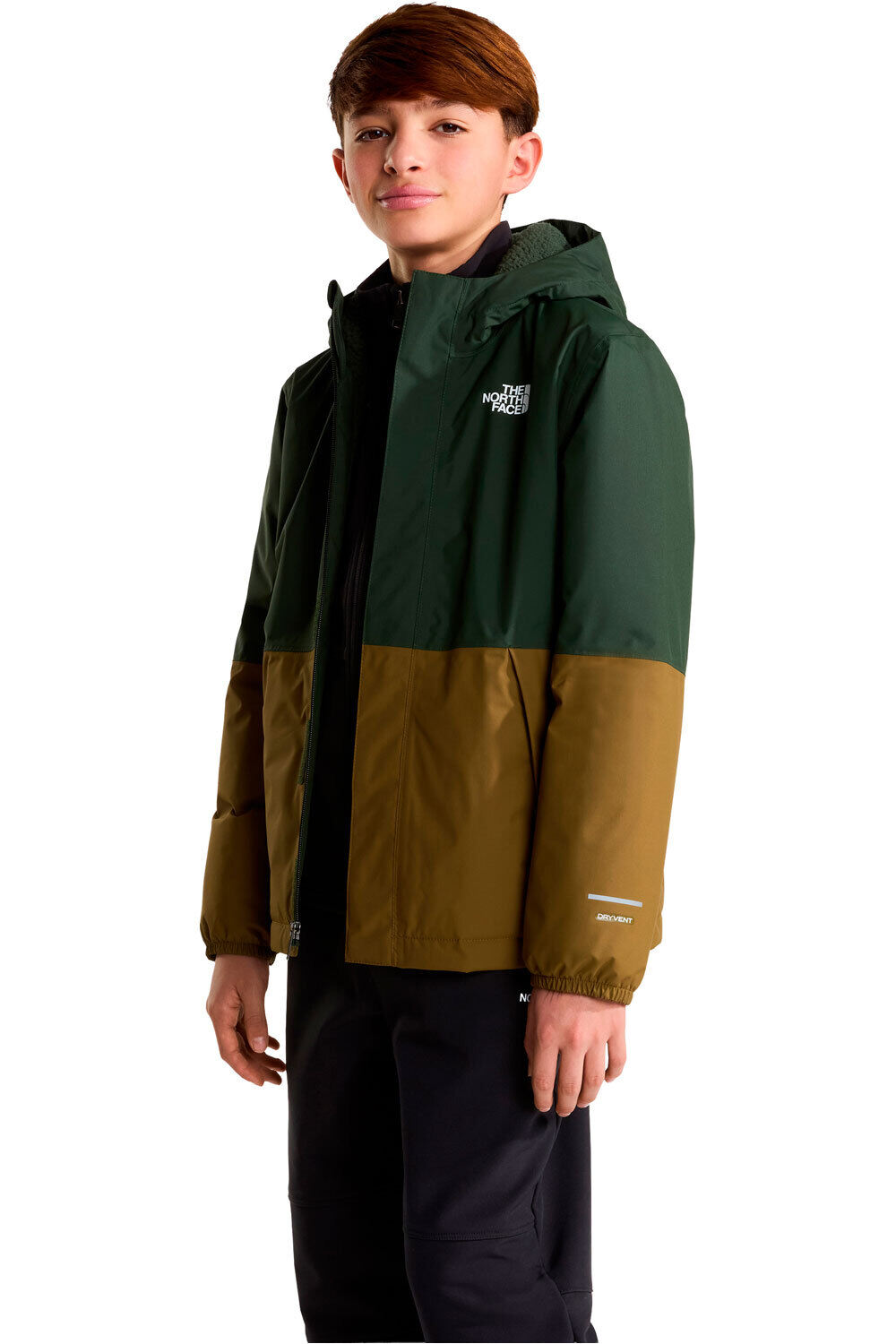 The North Face chaqueta impermeable niño B WARM ANTORA RAIN JACKET vista detalle