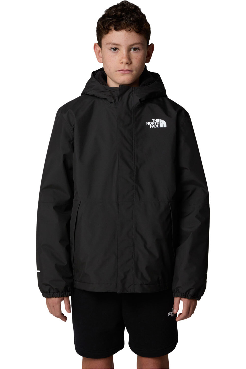 The North Face chaqueta impermeable niño B WARM ANTORA RAIN JACKET vista frontal