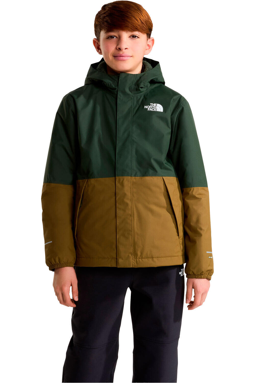 The North Face chaqueta impermeable niño B WARM ANTORA RAIN JACKET vista frontal