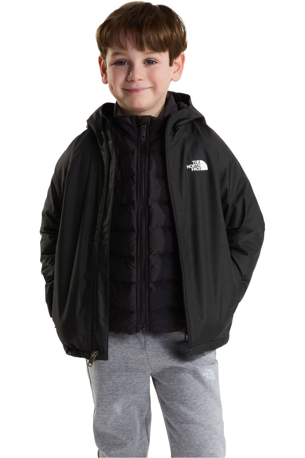 The North Face chaqueta impermeable niño KID PERRITO 4-N-1 HOODED JACKET vista frontal