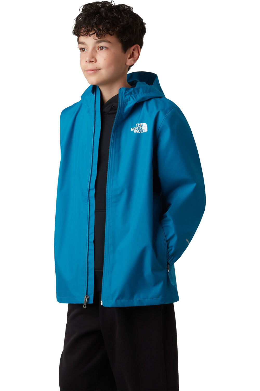 The North Face chaqueta impermeable niño TEEN ZIPLINE RAIN JACKET vista frontal