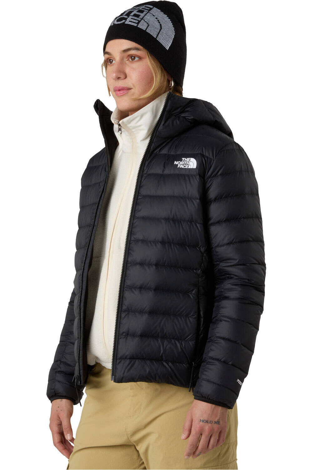 The North Face chaqueta outdoor mujer W CLASSIC DOWN HOODED JACKET vista detalle