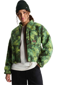 The North Face chaqueta outdoor mujer W EXTREME PILE 2 FZ JACKET -PRINT vista detalle