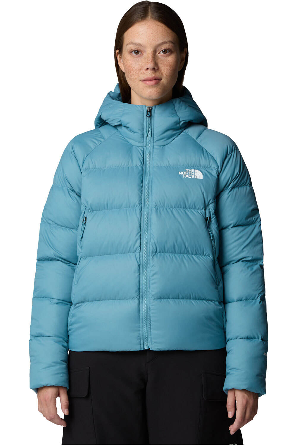 The North Face chaqueta outdoor mujer W HYALITE DOWN HOODIE vista frontal