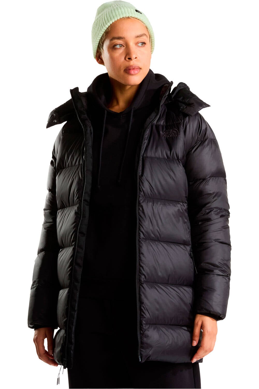 The North Face chaqueta outdoor mujer W HYDRENALITE CITY DOWN HOODED PARKA vista detalle