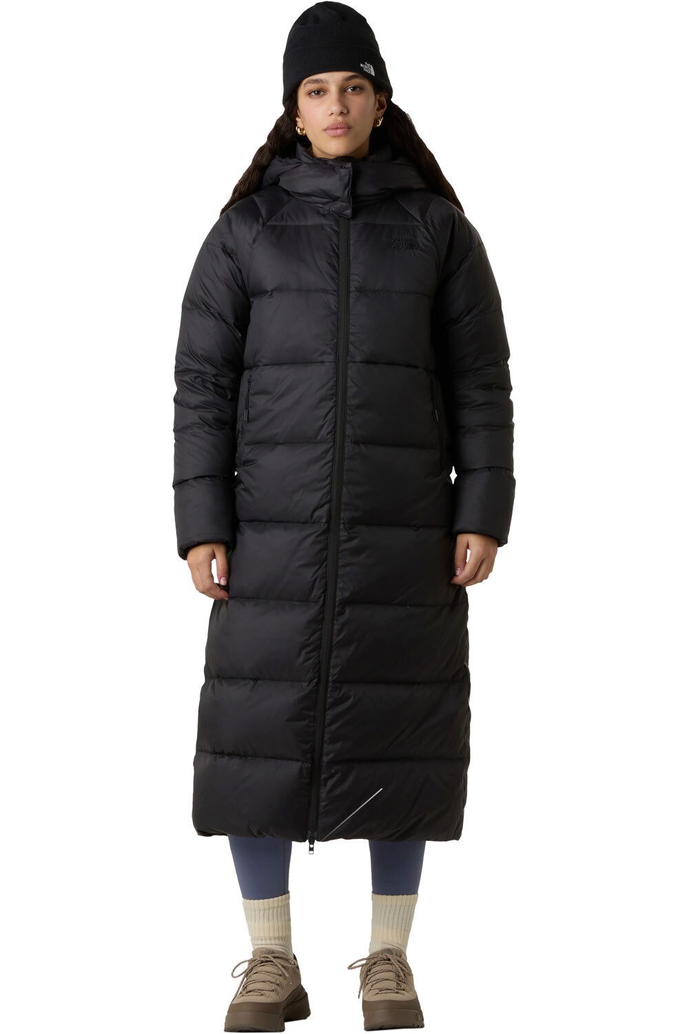 The North Face chaqueta outdoor mujer W HYDRENALITE CITY LONG DOWN HOODED PARK vista frontal