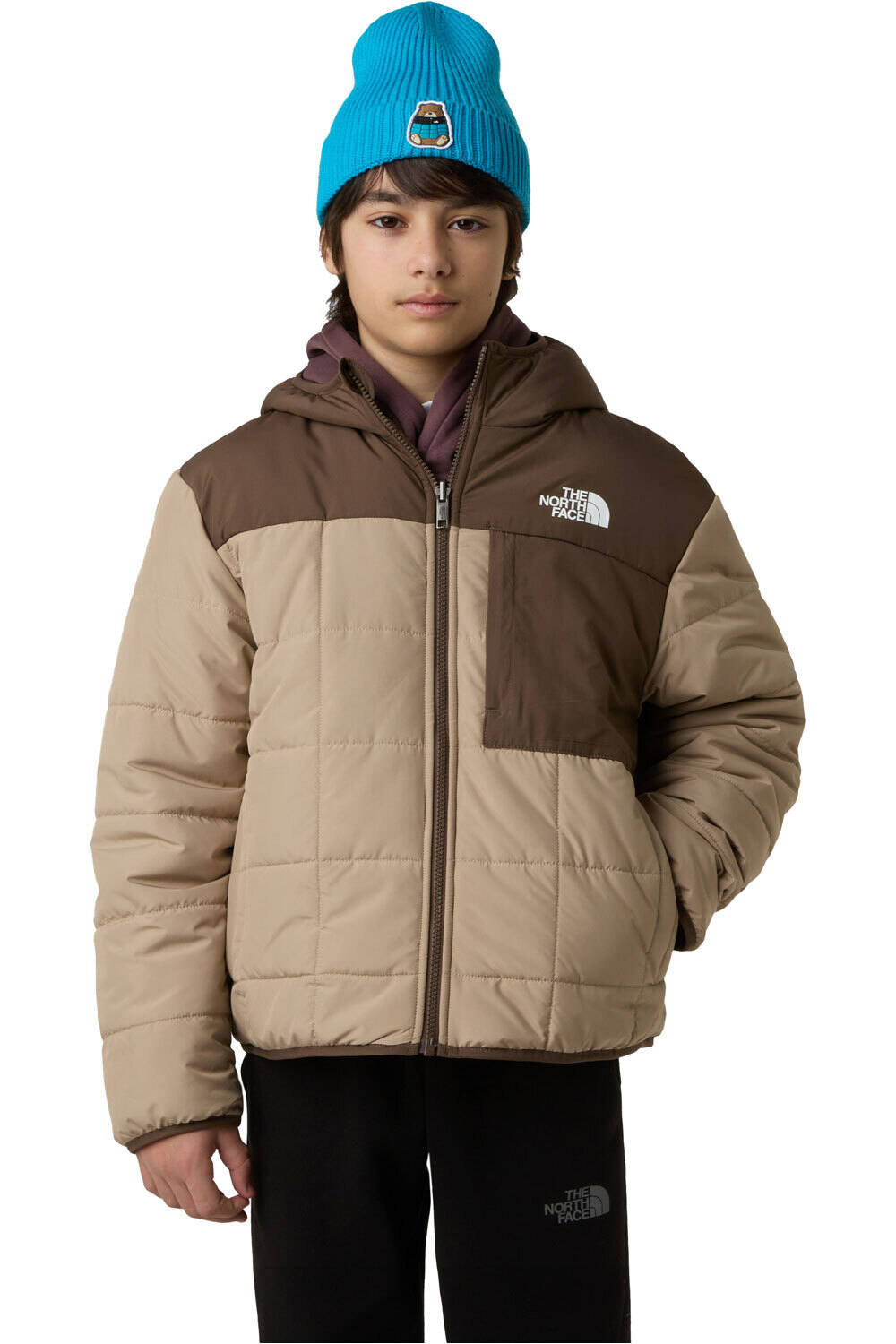 The North Face chaqueta outdoor niño B REVERSIBLE SHASTA FZ HOODED JACKET vista frontal