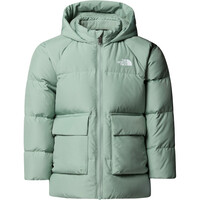 The North Face chaqueta outdoor niño KID NORTH DOWN FLEECE LINED PARKA vista detalle