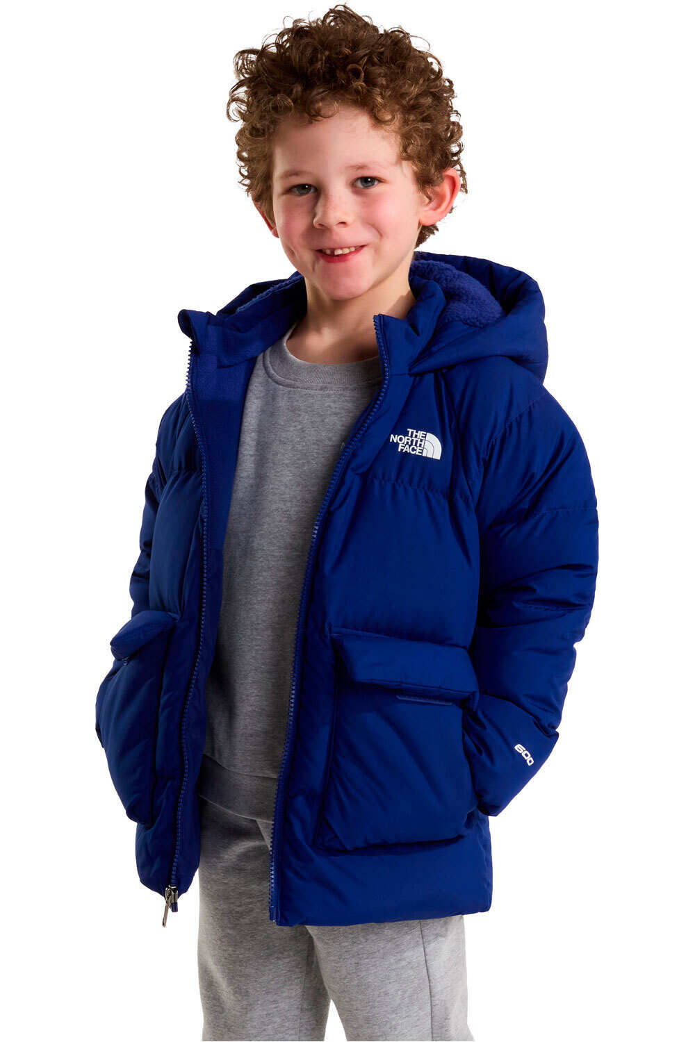 The North Face chaqueta outdoor niño KID NORTH DOWN FLEECE LINED PARKA vista detalle