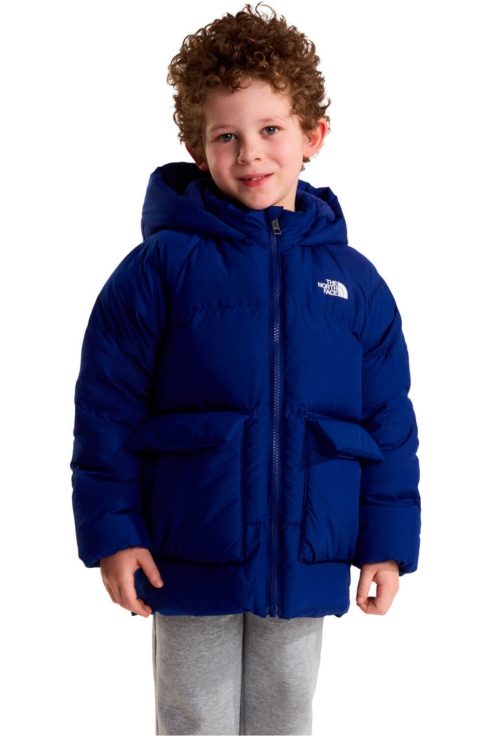 The North Face chaqueta outdoor niño KID NORTH DOWN FLEECE LINED PARKA vista frontal