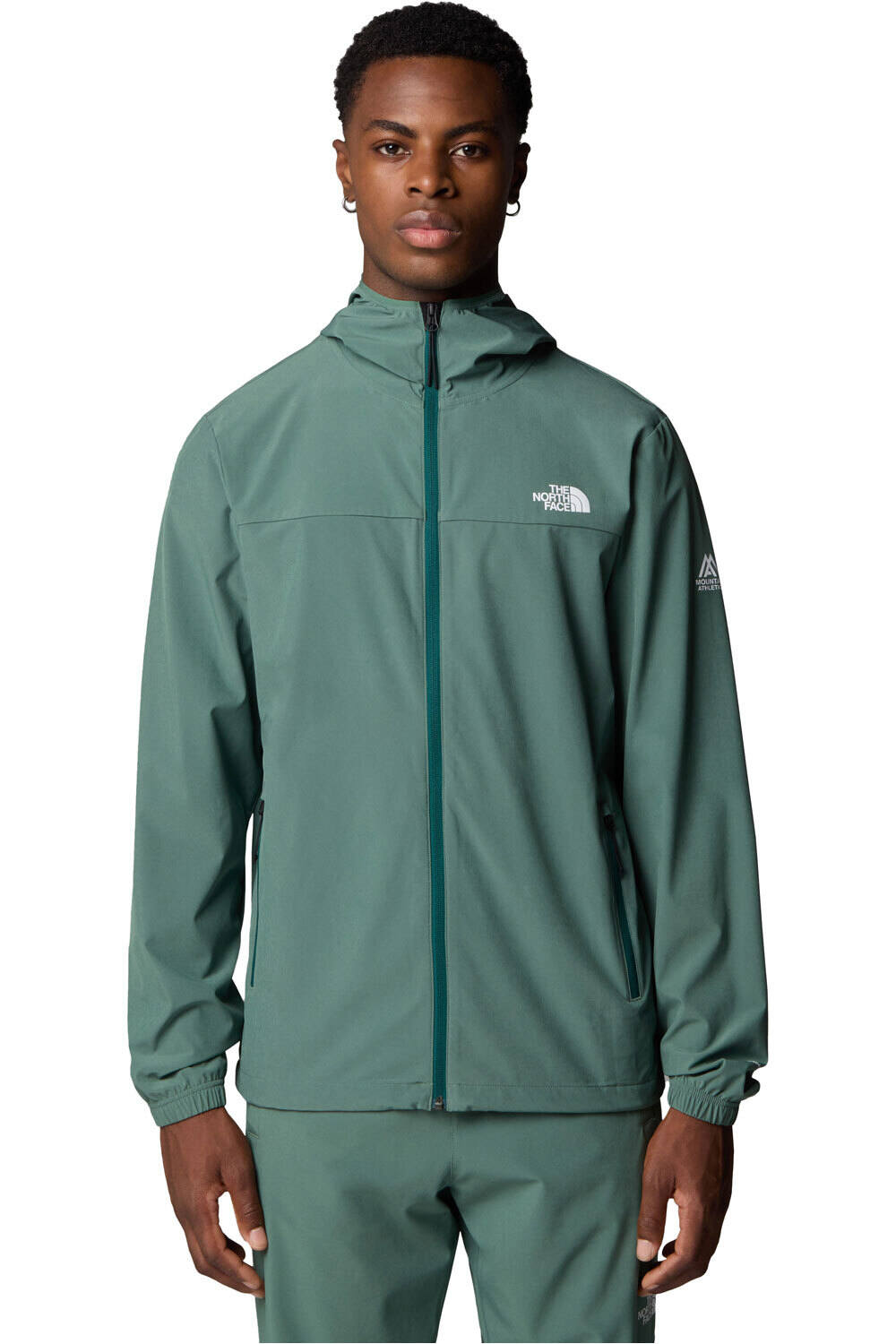 The North Face chaqueta softshell hombre M MA HOODED WIND JACKET vista frontal