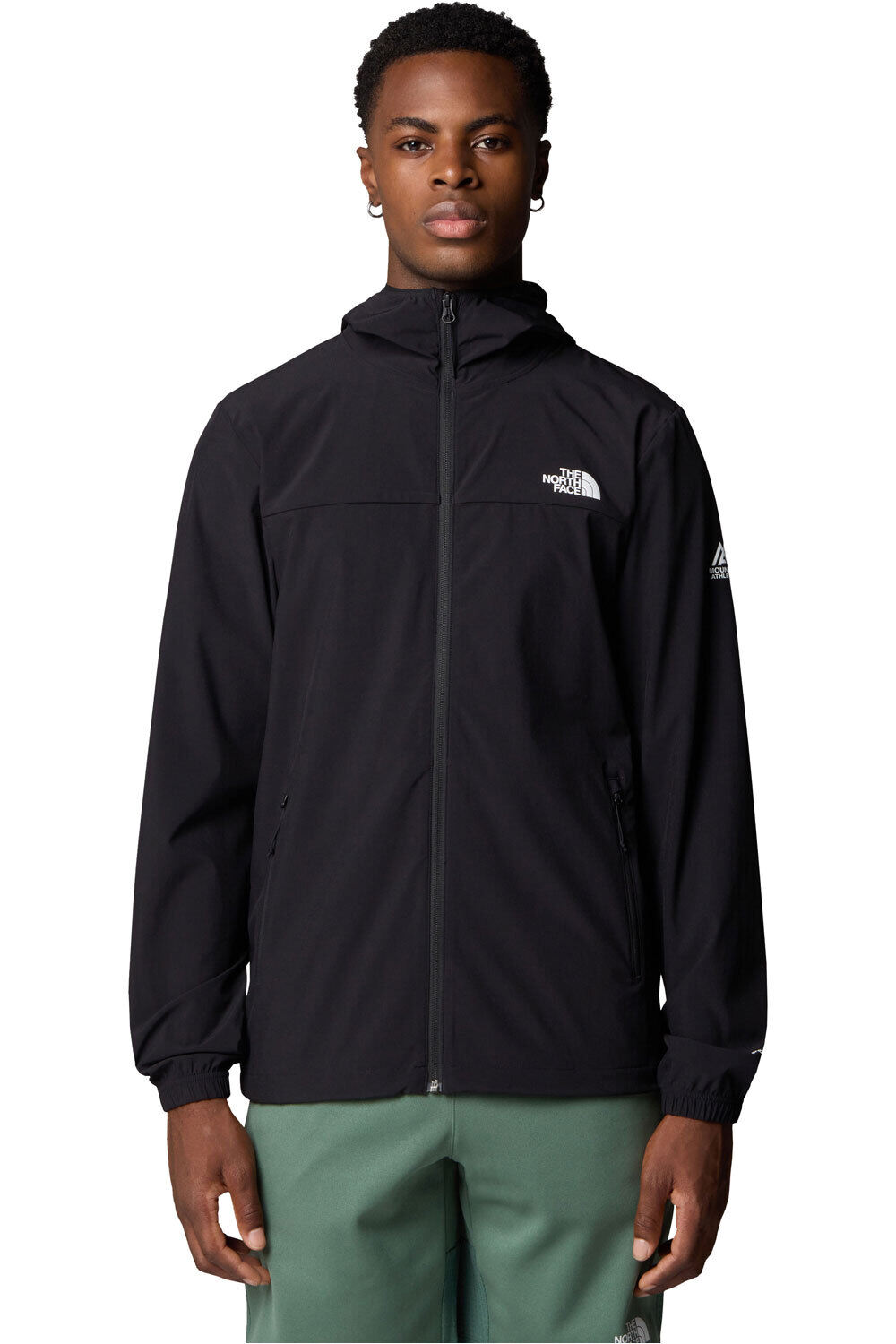 The North Face chaqueta softshell hombre M MA HOODED WIND JACKET vista frontal