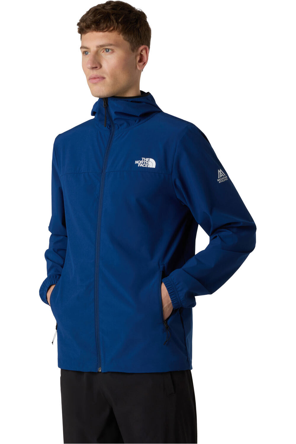 The North Face chaqueta softshell hombre M MOUNTAIN ATHLETICS HOODED WIND JACKET vista frontal