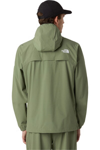 The North Face chaqueta softshell hombre M MOUNTAIN ATHLETICS HOODED WIND JACKET vista trasera