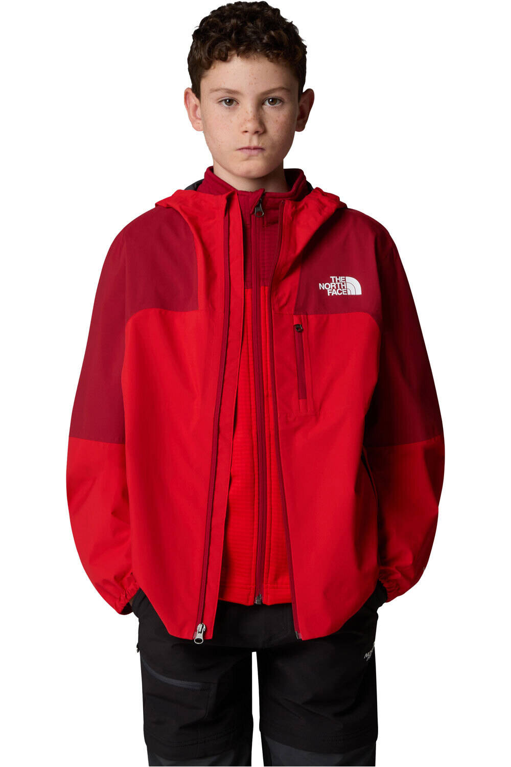 The North Face chaqueta softshell niño TEEN HIKE PACKABLE SHELL vista detalle