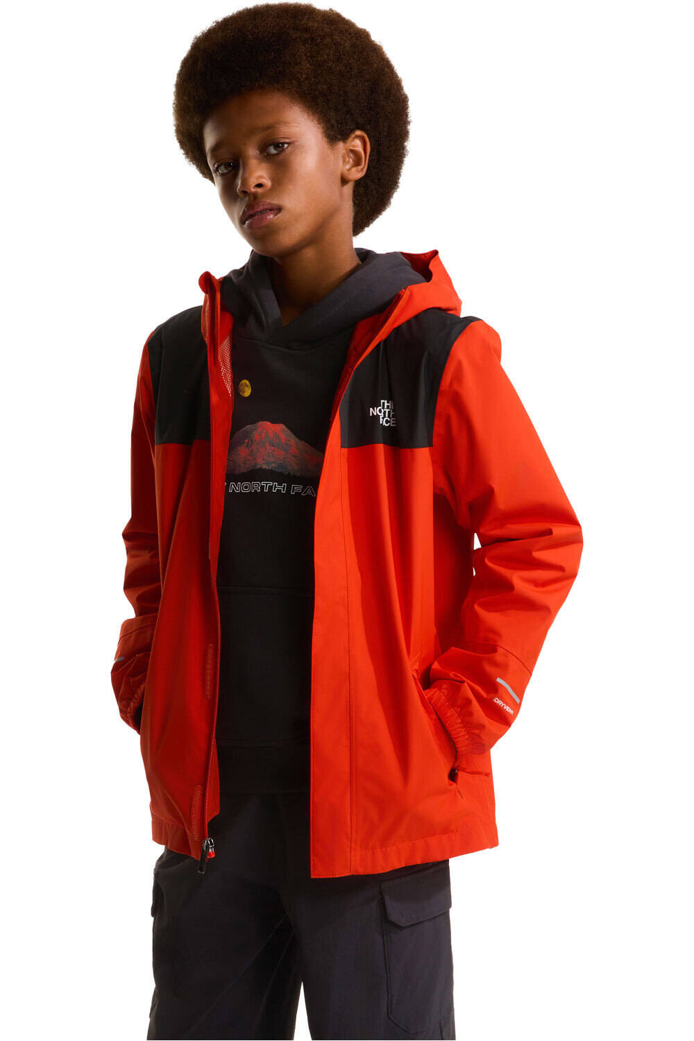 The North Face chubasquero niño B ANTORA RAIN JACKET vista frontal