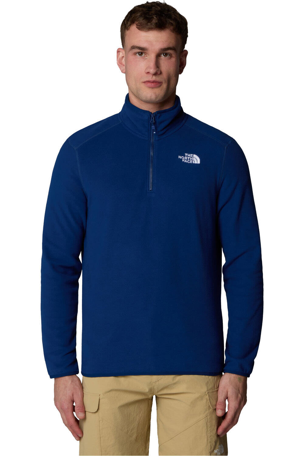 The North Face forro polar hombre M 100 GLACIER 1/4 ZIP vista frontal
