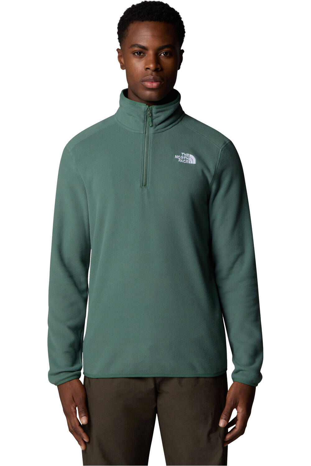 The North Face forro polar hombre M 100 GLACIER 1/4 ZIP vista frontal