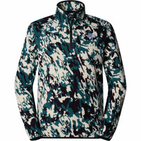The North Face forro polar hombre M 100 GLACIER PRINTED 1/4 ZIP vista frontal