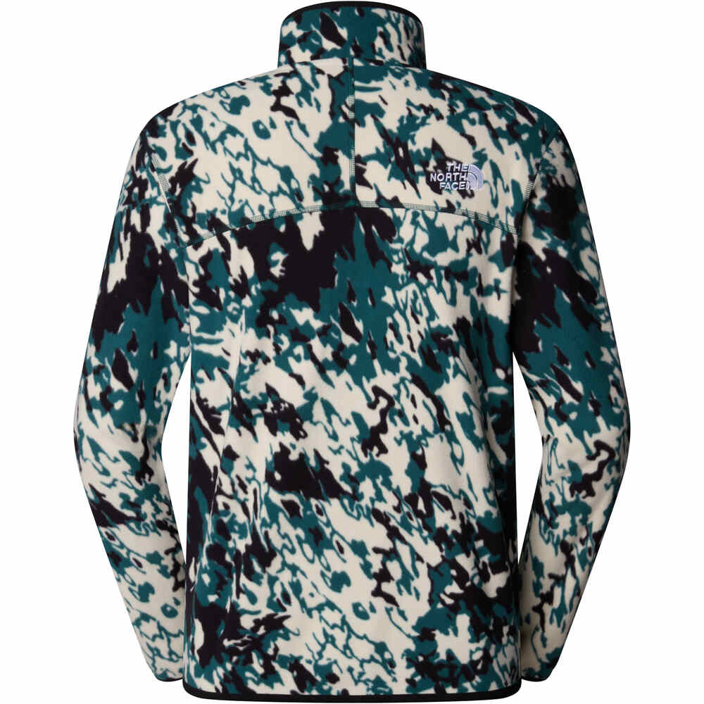 The North Face forro polar hombre M 100 GLACIER PRINTED 1/4 ZIP vista trasera