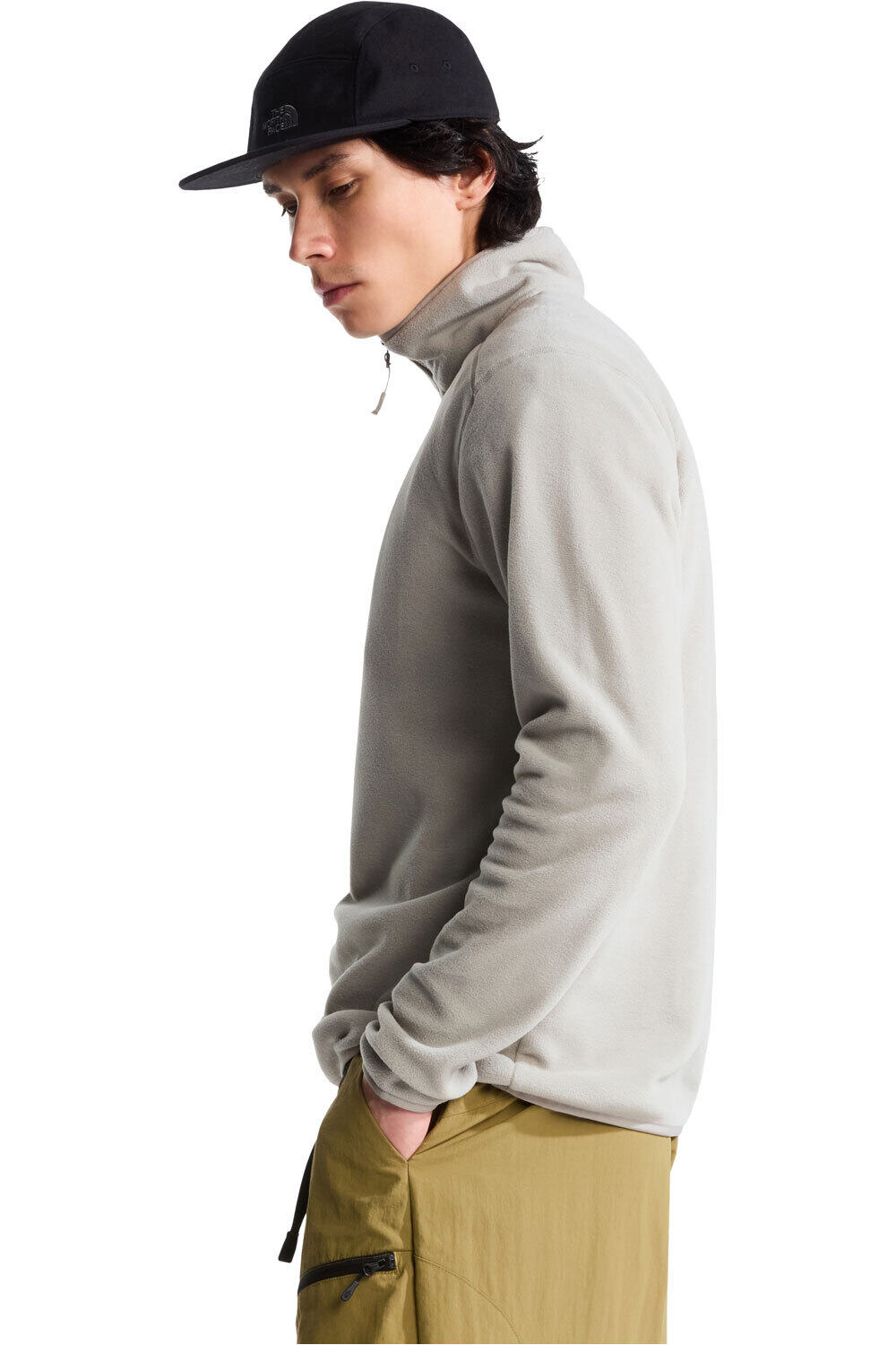 The North Face forro polar hombre M GLACIER 1/4 ZIP - EMBROIDERED LOGO vista detalle