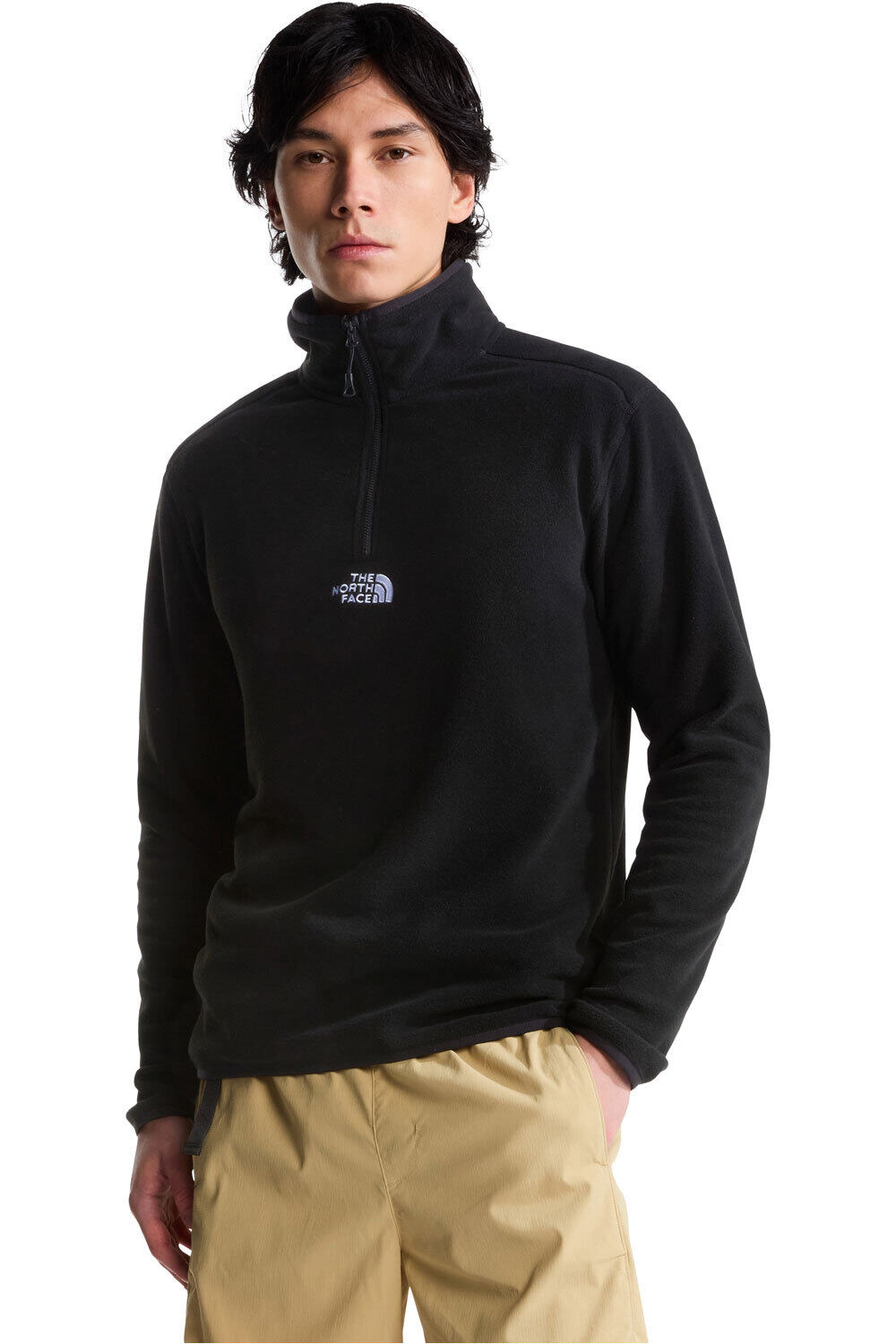 The North Face forro polar hombre M GLACIER 1/4 ZIP - EMBROIDERED LOGO vista frontal