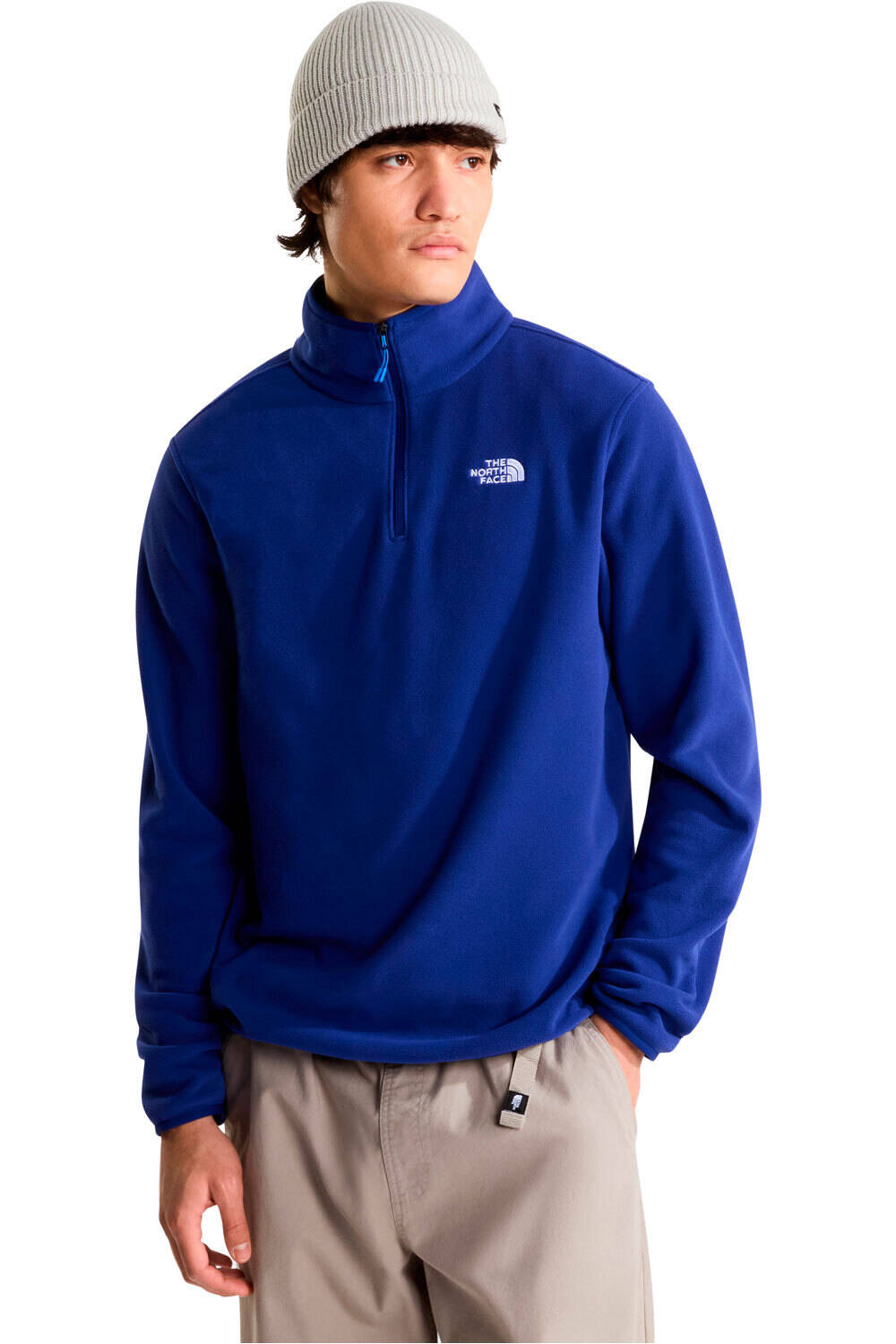 The North Face forro polar hombre M GLACIER FLEECE 1/4 ZIP JACKET vista frontal