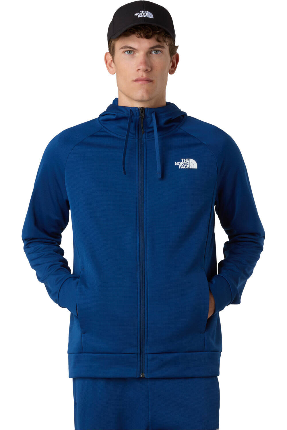 The North Face forro polar hombre M REAXION 2.0 HOODED FULL ZIP JACKET vista frontal
