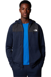The North Face forro polar hombre M REAXION FLEECE F/Z HOODIE vista detalle