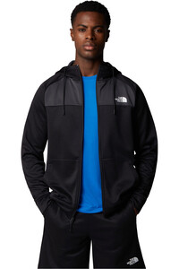 The North Face forro polar hombre M REAXION FLEECE F/Z HOODIE vista detalle