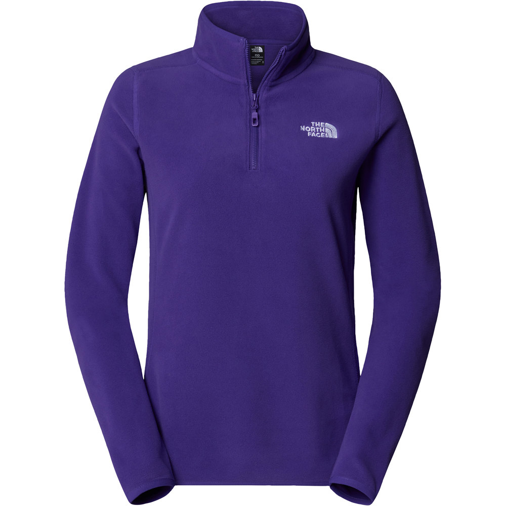 The North Face forro polar mujer W 100 GLACIER 1/4 ZIP - EU vista detalle