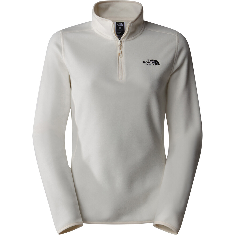 The North Face forro polar mujer W 100 GLACIER 1/4 ZIP vista detalle